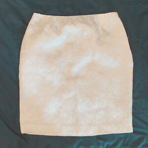 Vintage Farinae Collections White Tapestry Skirt
